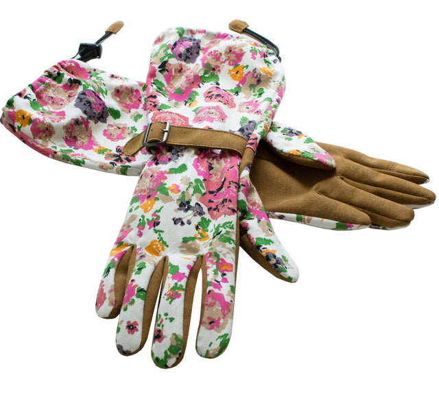 Cottage Rose Arm Saver Gloves