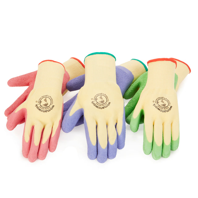 Pink, Purple and Green Weeder glove 