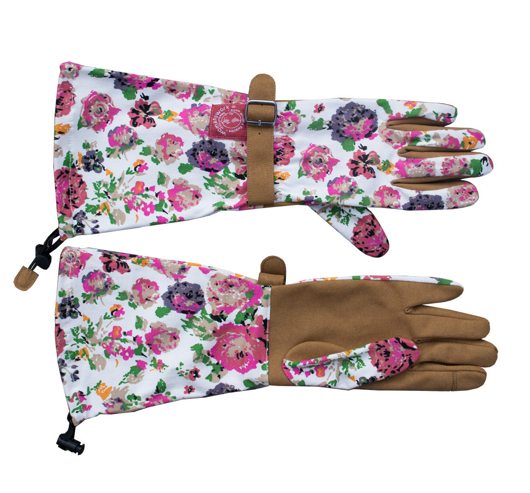 Cottage Rose Arm Saver Gloves