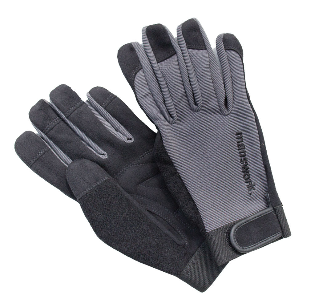 Manswork Synthetic Leather Gloves - Gray