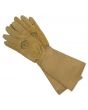Women's Leather and Canvas Gauntlet Glove - Made in USA