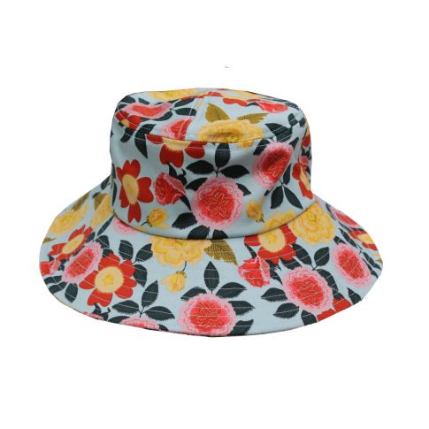Cotton Bucket Sun Hat -- Heirloom Garden
